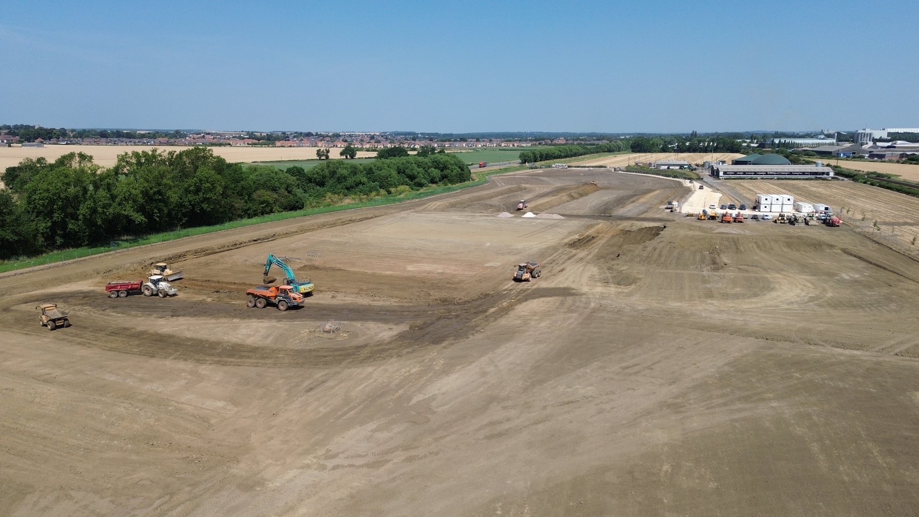 Large completed earthworks area prepared by JJMac