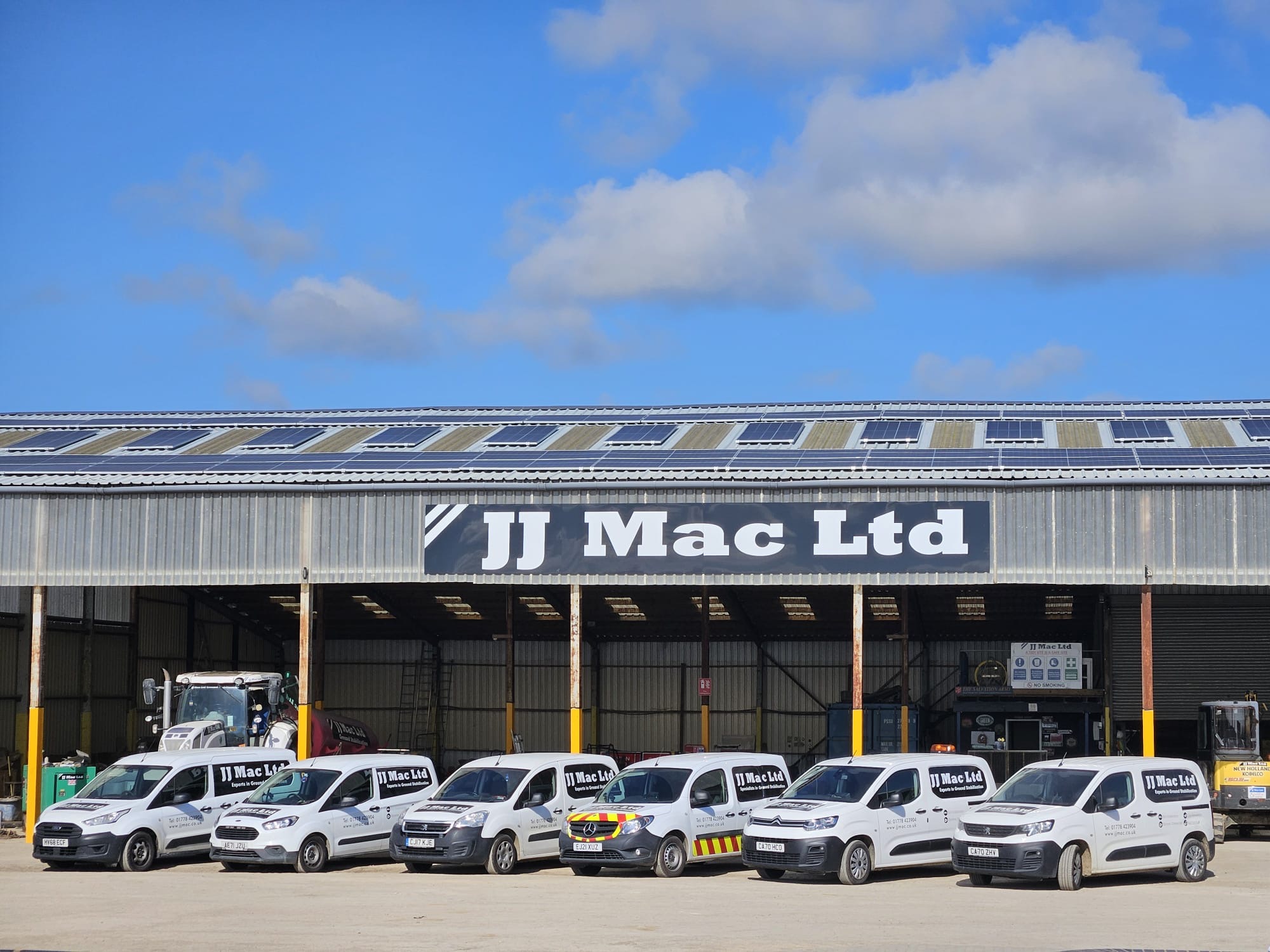 JJMac headquarters and vehicle fleet
