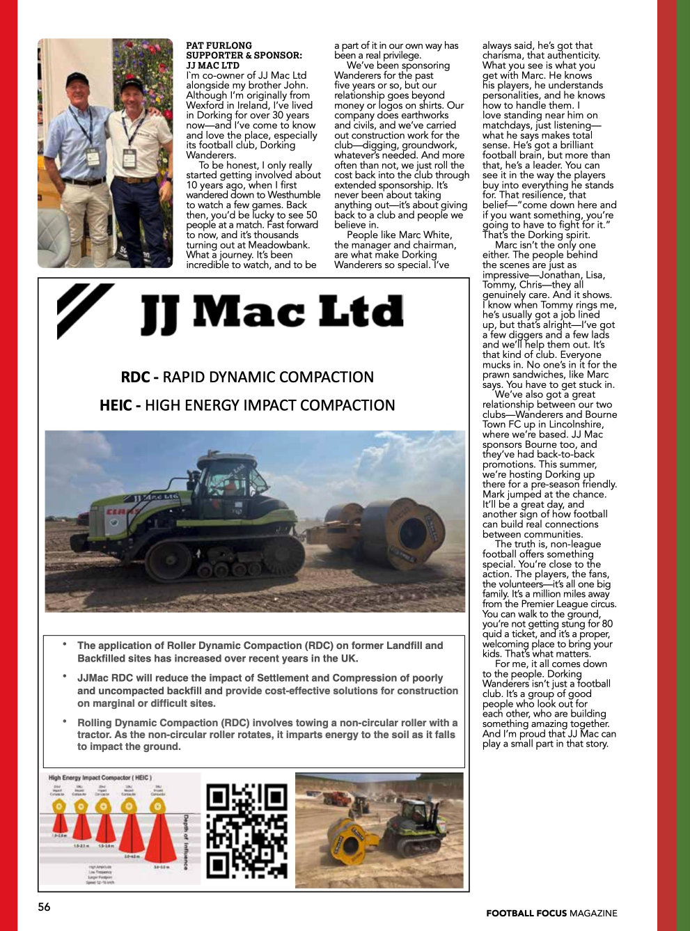 How JJ Mac supports football with heart